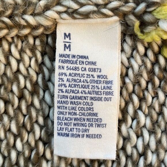 American Eagle Aztec Print Wool/Alpaca Blend Short Sleeve Cardigan. Size Medium. - Picture 13 of 14